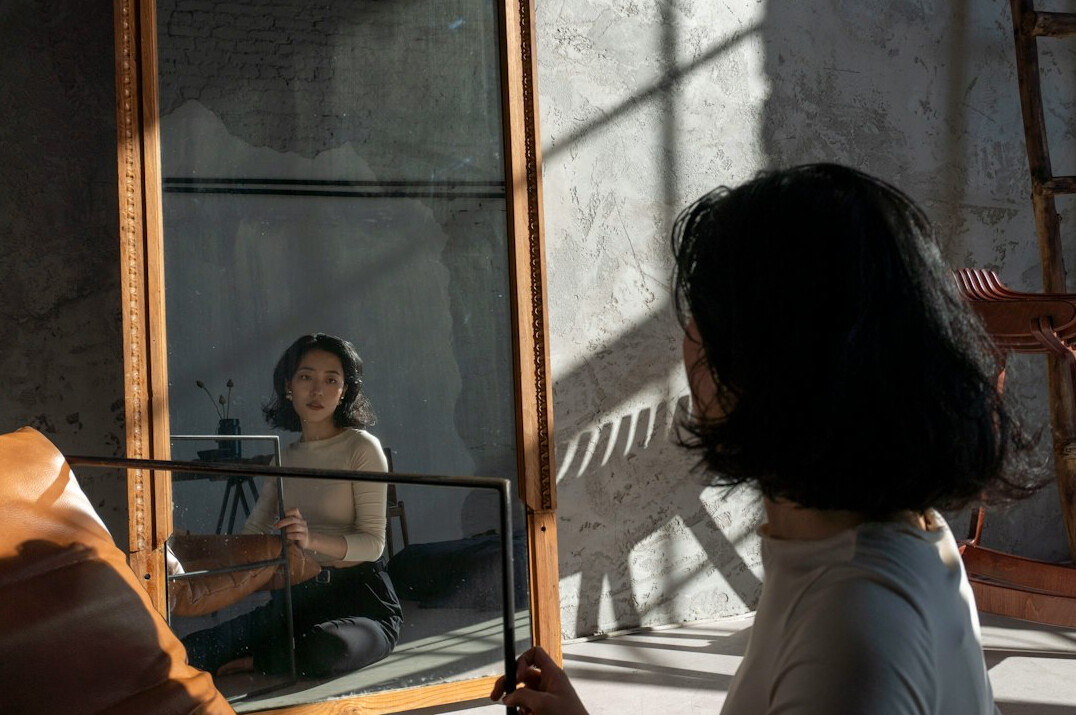 Two people practicing a mock interview session
