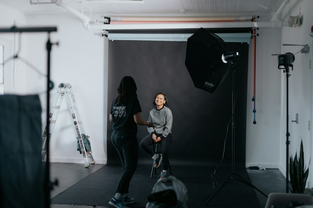 corporate team photoshoot in studio