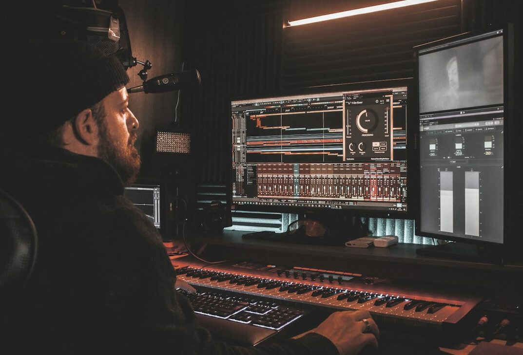 AI editing software in studio